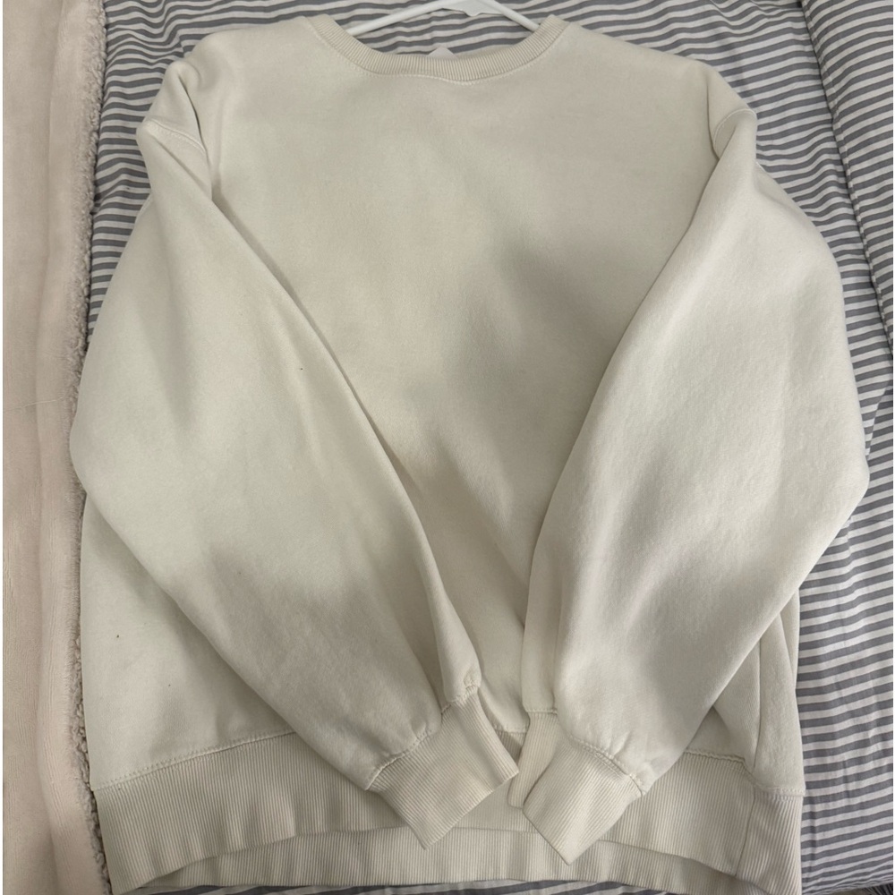 Cream zara crewneck